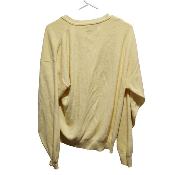 Arnold Palmer Cardigan Sweatern Mens SZ Large Grandpa Sweater Butter Yellow Golf - Picture 2 of 4